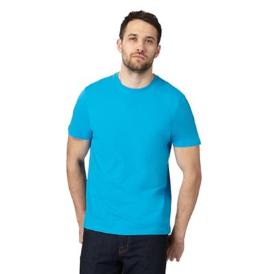 Big and tall turquoise crew neck t-shirt